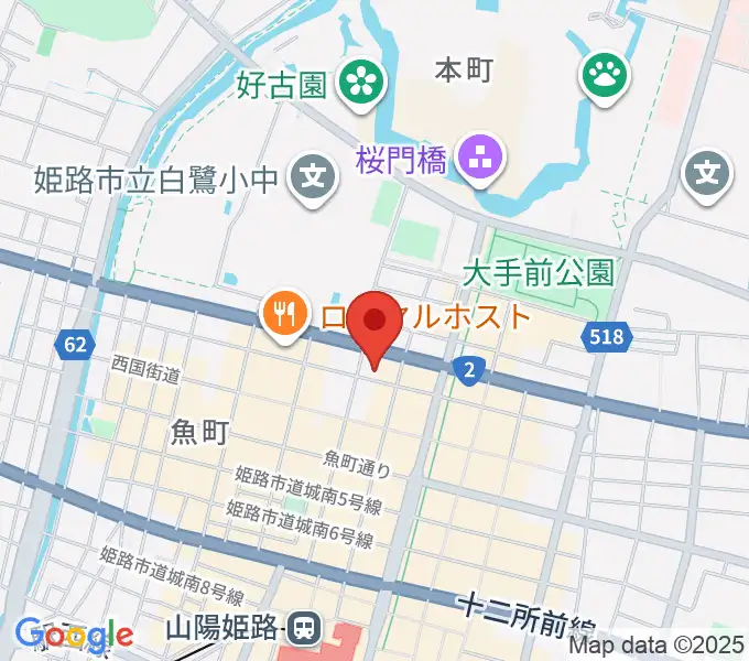 シアーミュージック 姫路校の地図