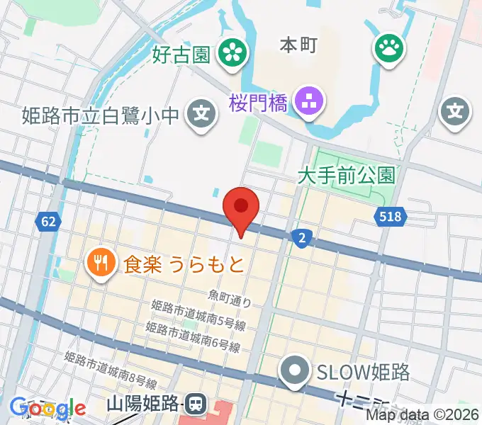 シアーミュージック 姫路校の地図