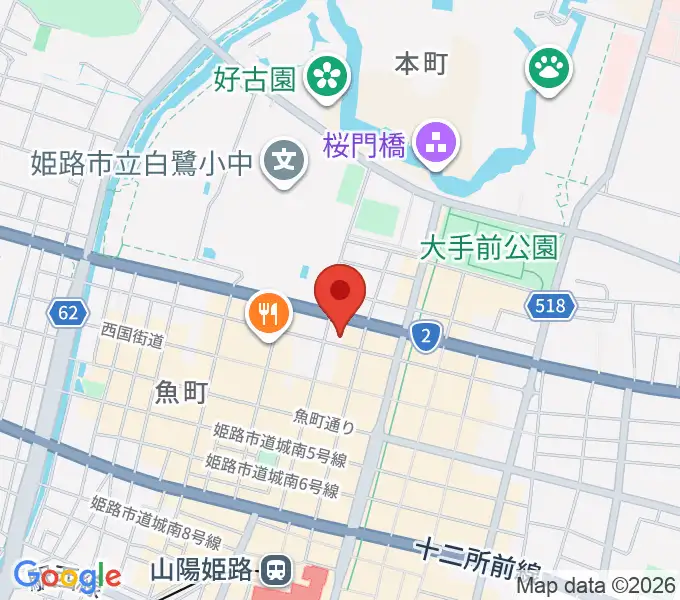 シアーミュージック 姫路校の地図
