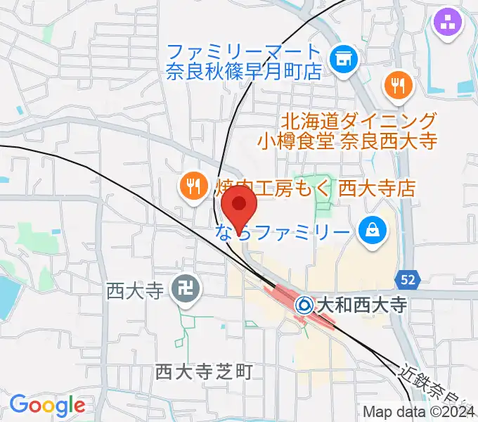 シアーミュージック 奈良校の地図