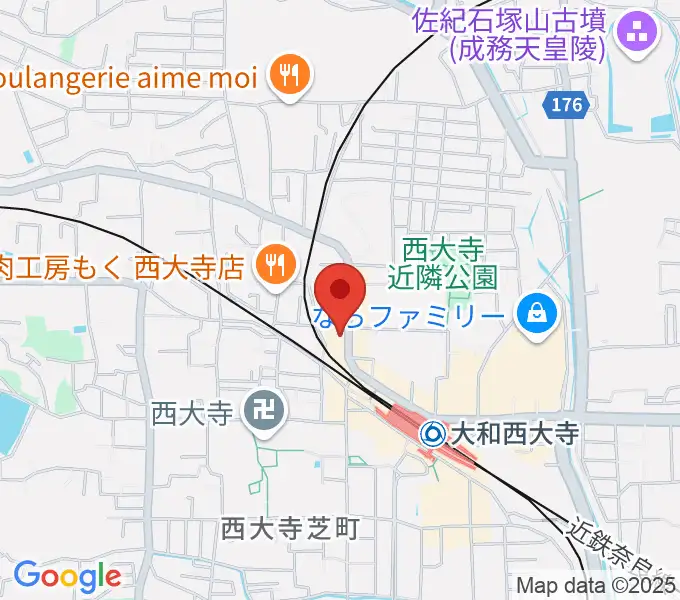 シアーミュージック 奈良校の地図