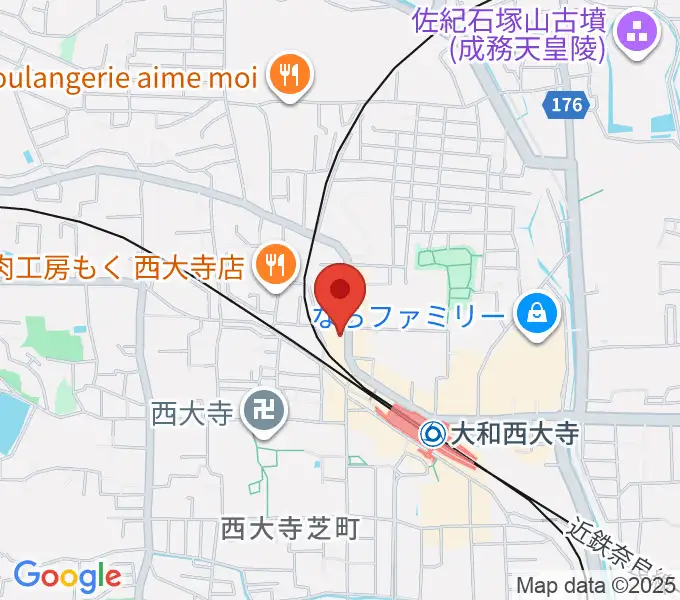 シアーミュージック 奈良校の地図