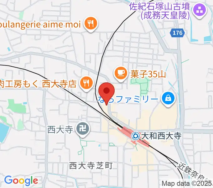 シアーミュージック 奈良校の地図