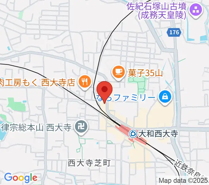 シアーミュージック 奈良校の地図
