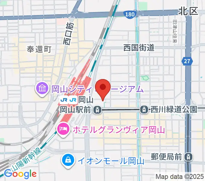 シアーミュージック 岡山校の地図