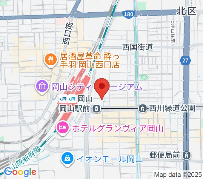 シアーミュージック 岡山校の地図