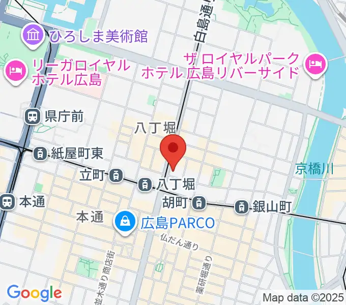 シアーミュージック 広島校の地図