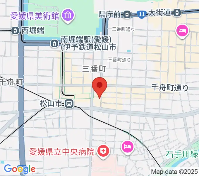 シアーミュージック 松山校の地図