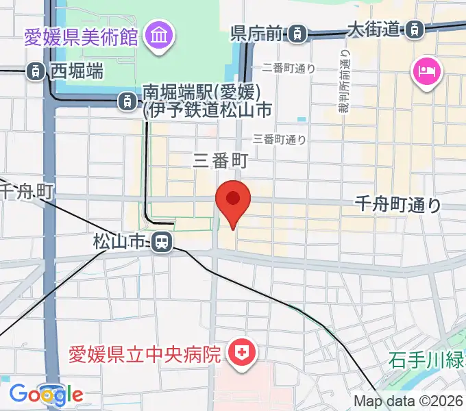 シアーミュージック 松山校の地図