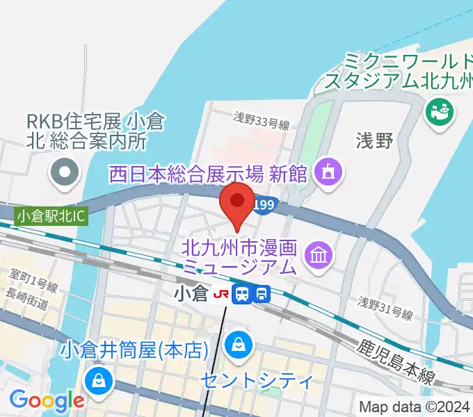 シアーミュージック 小倉校の地図