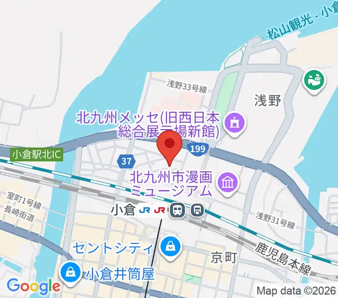 シアーミュージック 小倉校の地図