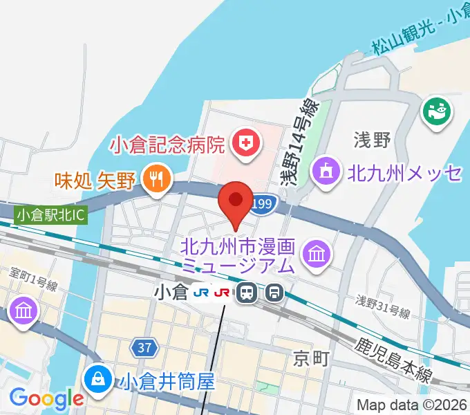 シアーミュージック 小倉校の地図