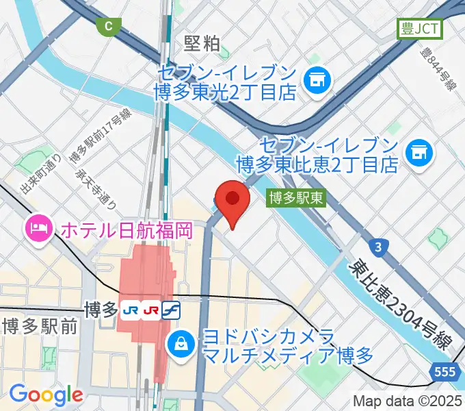 シアーミュージック 博多校の地図