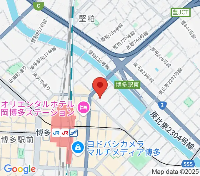 シアーミュージック 博多校の地図