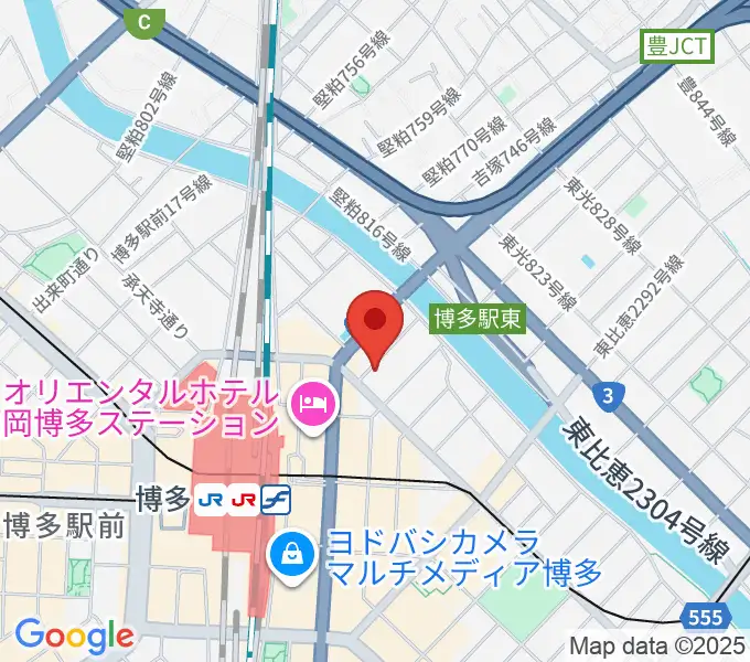 シアーミュージック 博多校の地図