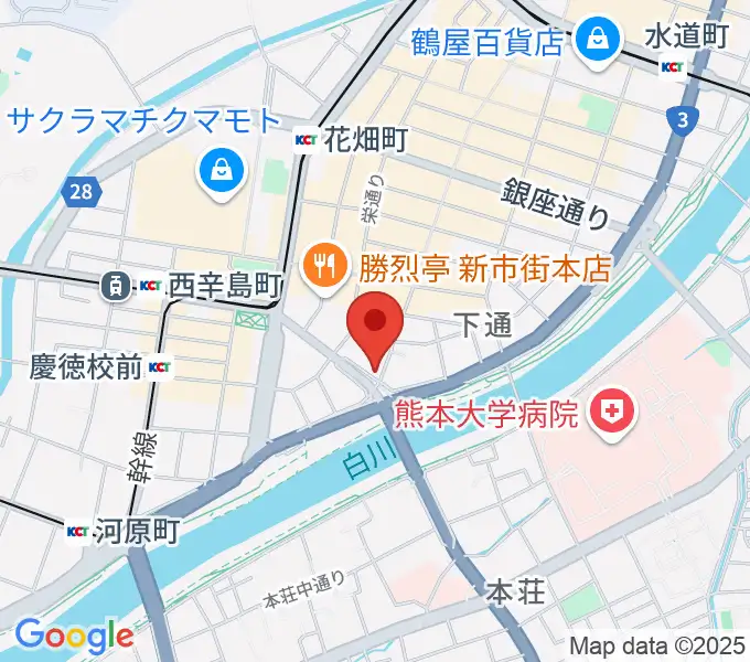 シアーミュージック 熊本校の地図