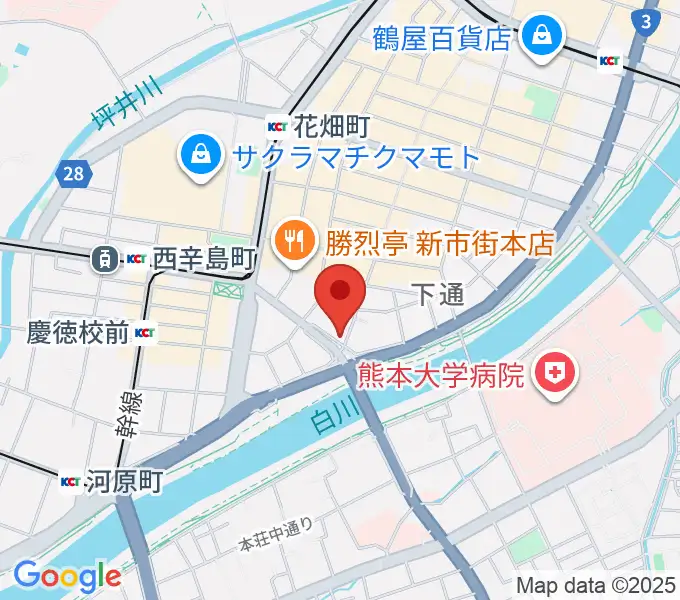 シアーミュージック 熊本校の地図
