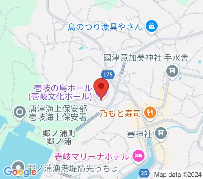 壱岐の島ホールの地図