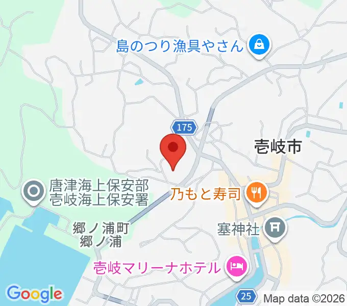 壱岐の島ホールの地図