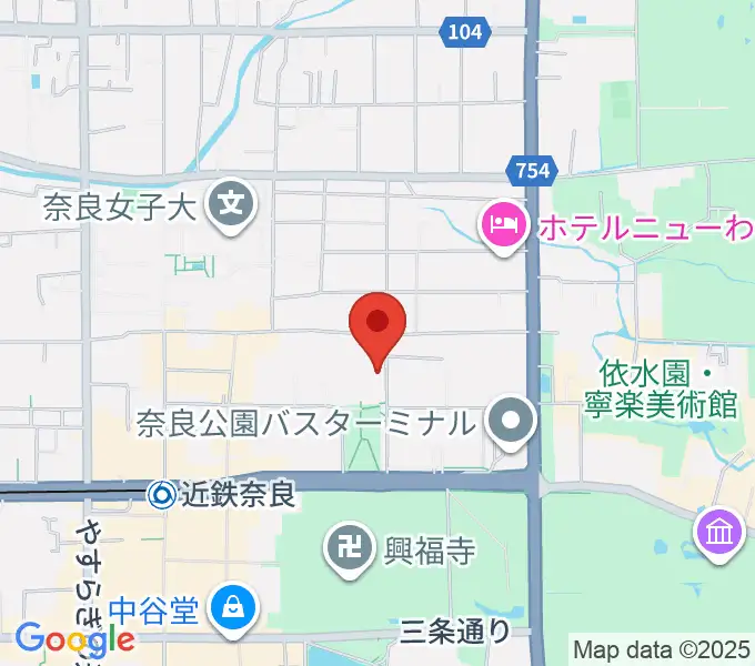 奈良県文化会館の地図