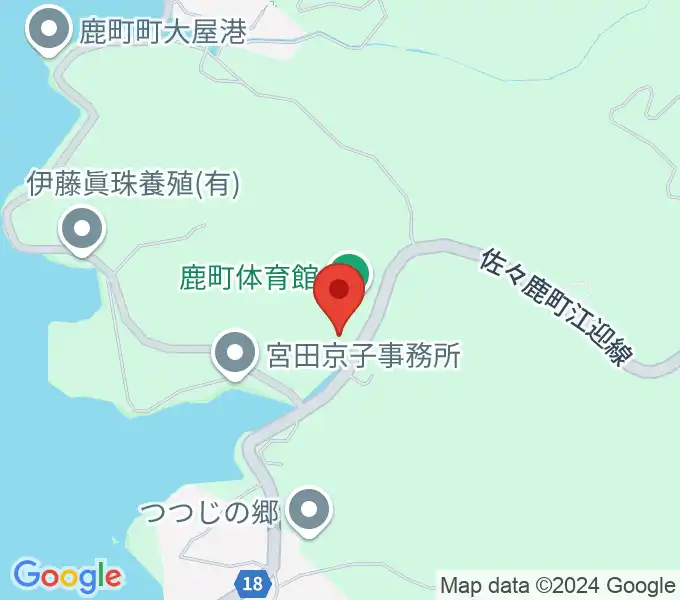 鹿町地区コミュニティセンターの地図