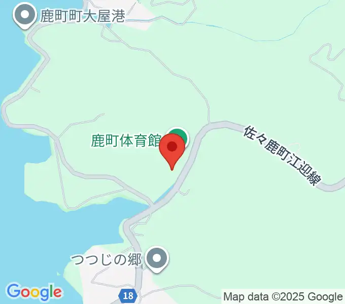 鹿町地区コミュニティセンターの地図