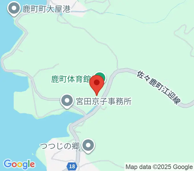 鹿町地区コミュニティセンターの地図