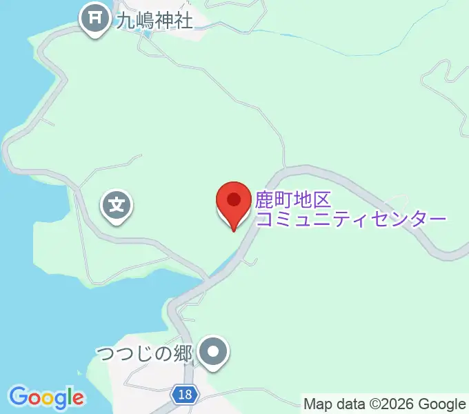 鹿町地区コミュニティセンターの地図
