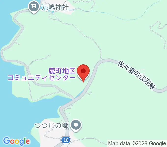 鹿町地区コミュニティセンターの地図