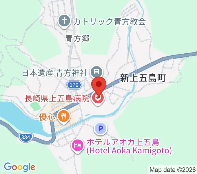 新上五島町石油備蓄記念会館の地図