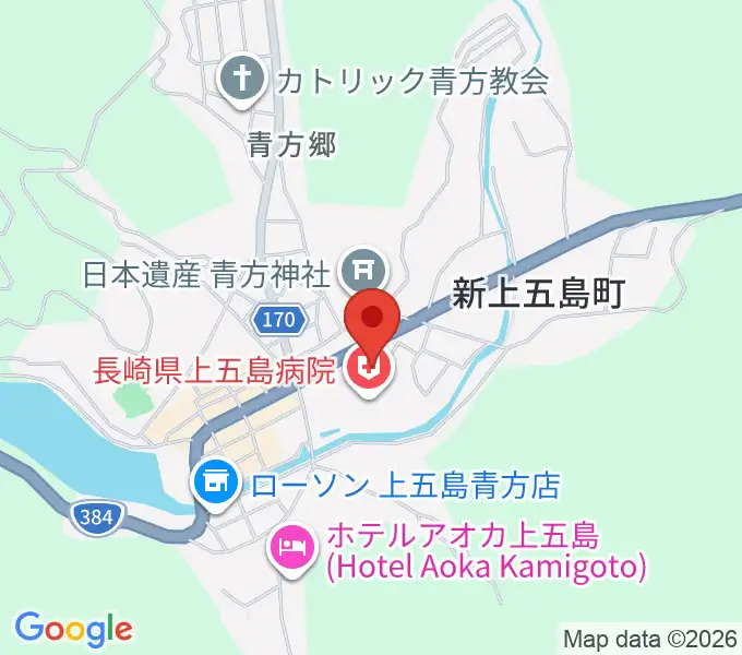 新上五島町石油備蓄記念会館の地図