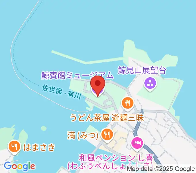 鯨賓館ミュージアム・ホールの地図