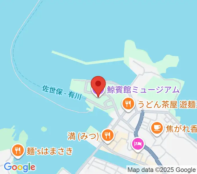 鯨賓館ミュージアム・ホールの地図