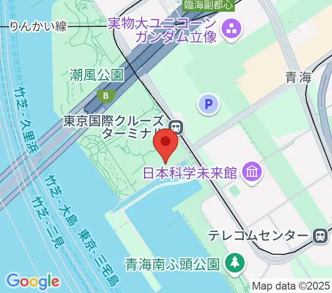 船の科学館の地図