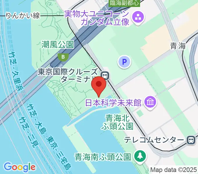 船の科学館の地図