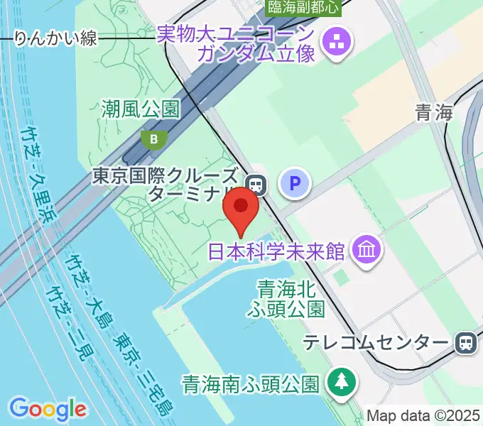 船の科学館の地図