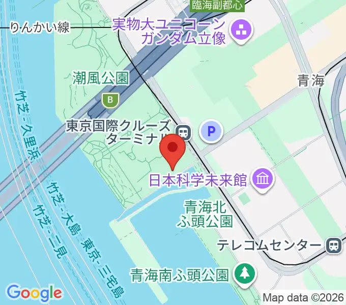 船の科学館の地図