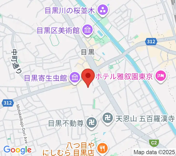 ヤマハ目黒センターの地図