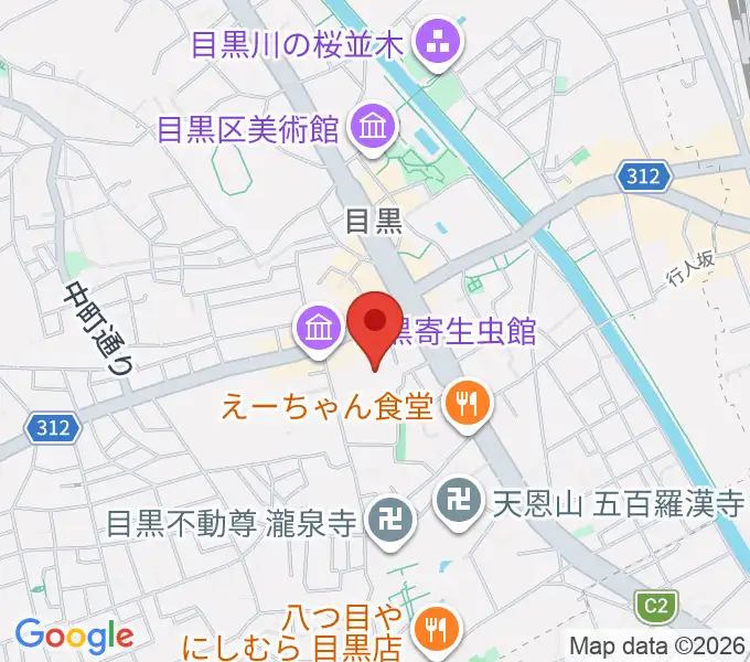 ヤマハ目黒センターの地図