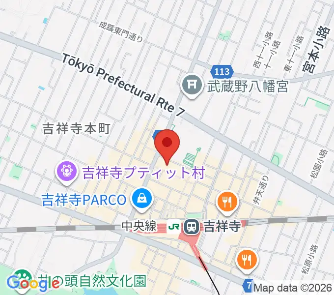 宮地楽器 吉祥寺センターの地図