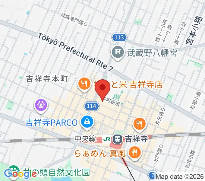 宮地楽器 吉祥寺センターの地図