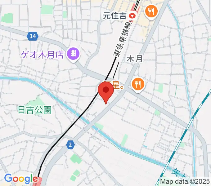 有隣堂 日吉ミュージックセンターの地図