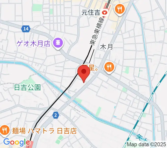 有隣堂 日吉ミュージックセンターの地図