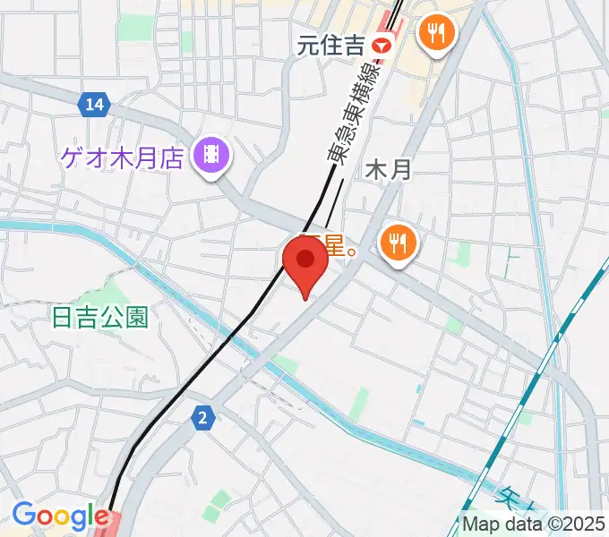 有隣堂 日吉ミュージックセンターの地図