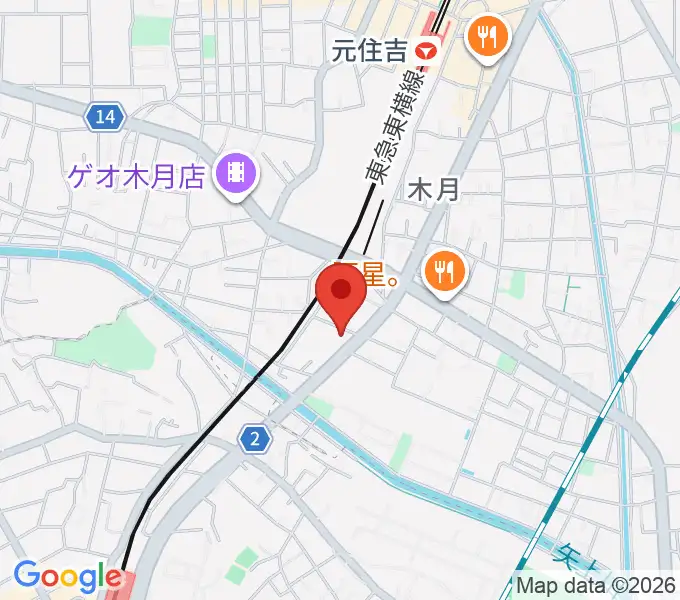 有隣堂 日吉ミュージックセンターの地図