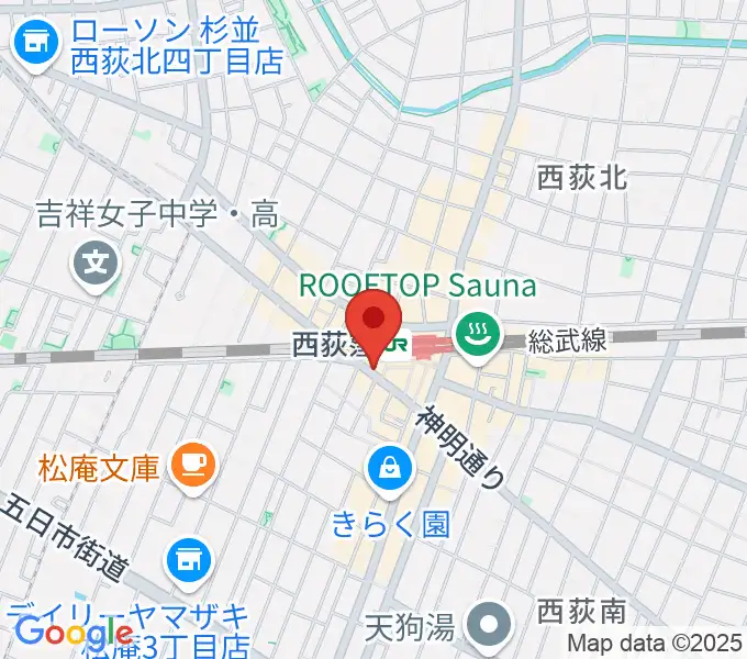 西荻窪アートリオンの地図