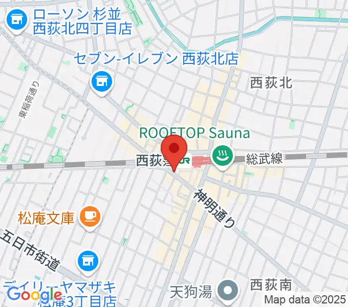 西荻窪アートリオンの地図