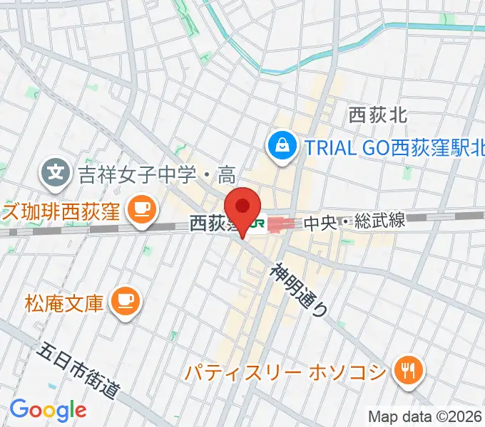 西荻窪アートリオンの地図
