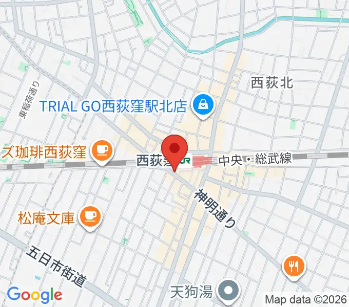 西荻窪アートリオンの地図