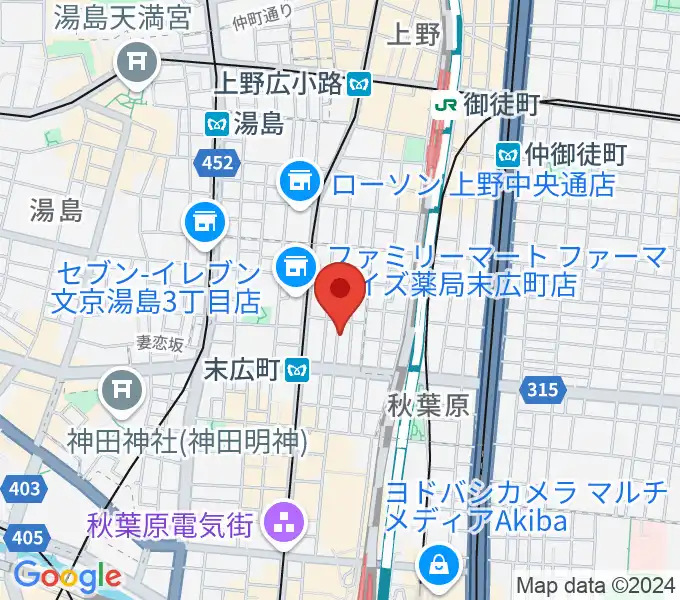 カフェ・トリオンプの地図